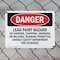 Signmission Lead Paint Hazard No Sanding Chipping Danger Sign, Plastic, 10in W x 7in L, 2PK OS-2PACK-DS-P-710-L-1942 - alternate 5